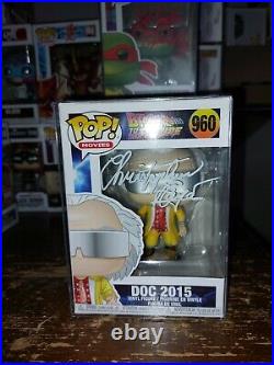 2015 Funko Pop Back the Future Doc Brown Autographed Christopher Lloyd