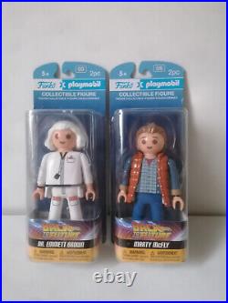 2 Playmobil X Funko Back to the Future Figures Marty Mc Fly & Dr Brown