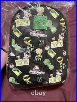 Back To The Future BTTF Exclusive Plutonium GITD Loungefly Funko Pop! Backpack
