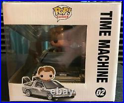 Back to the Future DeLorean Time Machine Pop! Vinyl Vehicle with Marty McFly NIB