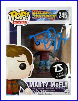 Back to the Future Funko Pop #245 Signed by Michael J Fox 100% Authentic + COA