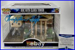 Christopher Lloyd Signed Back To The Future Doc Clock Tower Funko POP BAS COA
