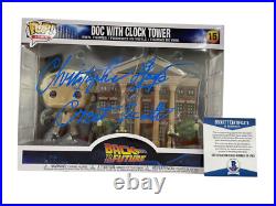Christopher Lloyd Signed Back To The Future Town Clock Tower Funko Beckett 17
