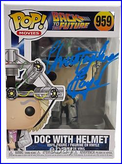 Christopher Lloyd Signed Back to the Future Doc Brown 959 Funko Auto Beckett