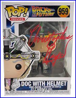 Christopher Lloyd Signed Back to the Future Doc Brown 959 Funko Auto Beckett