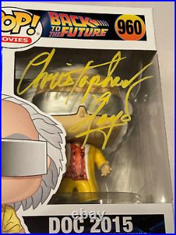 Christopher Lloyd Signed Back to the Future Doc Brown #960 Funko Pop Beckett COA