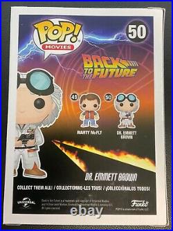 Christopher Lloyd Signed Dr. Emmett Brown Back To The Future Funko Pop #50 COA