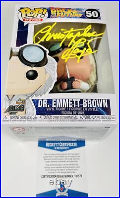 Christopher Lloyd Signed Dr. Emmett Brown Funko Pop 50 Back To The Future Bas 78