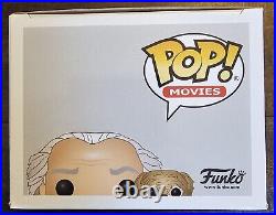 Christopher Lloyd signed Doc and Einstein Back to the Future Funko Pop #972