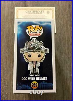 Doc Brown Funko POP SIGNED BY CHRISTOPHER LLOYD Back to the Future withCOA & PIC