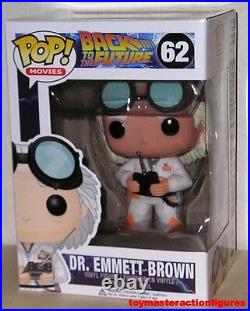 FUNKO POP 2014 MOVIES BACK TO THE FUTURE DR EMMET BROWN #62 RARE BOX # In Stock