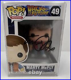 FUNKO POP BACK TO THE FUTURE AUTOGRAPHED Michael J Fox WithCOA