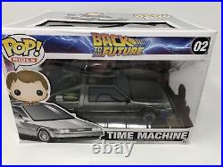 Funko POP! Movies Back to the Future Marty McFly In DeLorean DAMAGED BOX