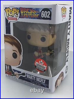 Funko POP! Movies Back to the Future Marty McFly with Guitar #602 DAMAGED
