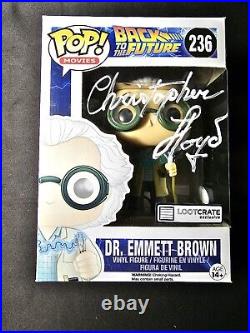 Funko Pop! Dr Emmett Brown #236 Back to the Future Signed Christopher Lloyd JSA