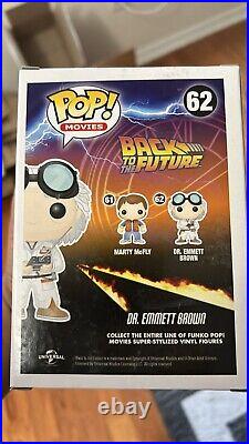 Funko Pop! Dr. Emmett Brown #62 Glow in the Dark, Back to the Future with hard s