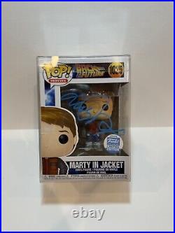 Funko Pop Marty Mcfly 1025 Marty In Jacket Signed By Michael J. Fox
