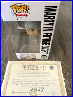 Marty McFly Funko POP SIGNED BY MICHAEL J FOX Back to the Future withCOA & PICTURE