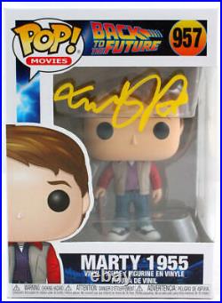 Michael J. Fox Autographed Marty 1955 Funko Pop Figurine #957- JSA W Yellow