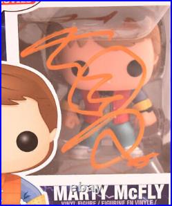 Michael J. Fox Autographed Marty in Future Funko Pop Figurine #49- JSA W Orange