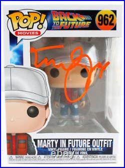 Michael J. Fox Autographed Marty in Future Outfit Funko Pop Figurine #962- JSA W