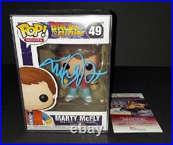 Michael J. Fox Signed Autographed Marty McFly Back To The Future Funko JSA COA