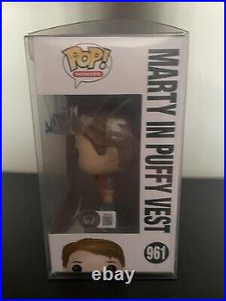 Michael J Fox Signed Back To The Future Marty McFly Funko Pop #961 Beckett