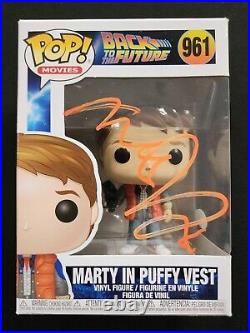 Michael J Fox Signed Back To The Future Marty Puffy Vest Funko 961 JSA WA515325