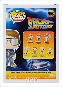 Michael J. Fox Signed Back To The Future Marty With Glasses Funko Pop #958 BAS