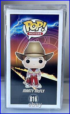 Michael J. Fox Signed Funko POP! Back to the Future Marty McFly Cowboy #816 JSA