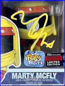 Michael J. Fox Signed Funko POP! Back to the Future Marty McFly LE #815 JSA