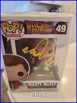 Signed Michael J Fox Marty McFly Funko Pop! #49 Back To The Future MINT BECKETT