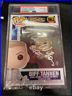 Tom Wilson Signed Funko Pop PSA Slabbed Certified Biff Tannen Back to the Future
